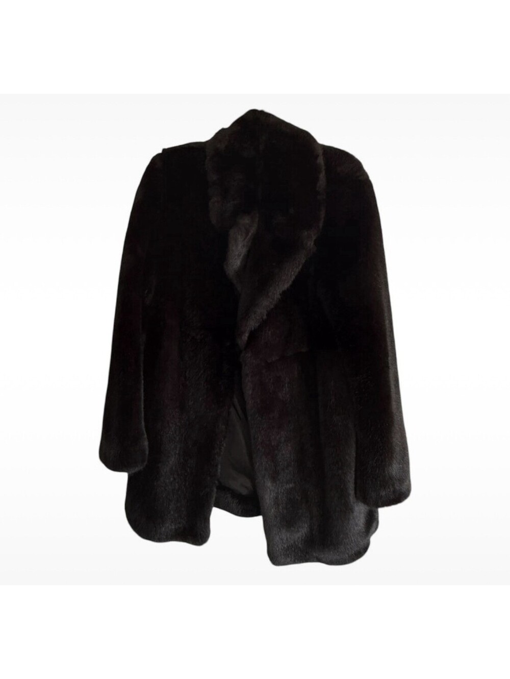 zara faux fur coat Black very thick and warm